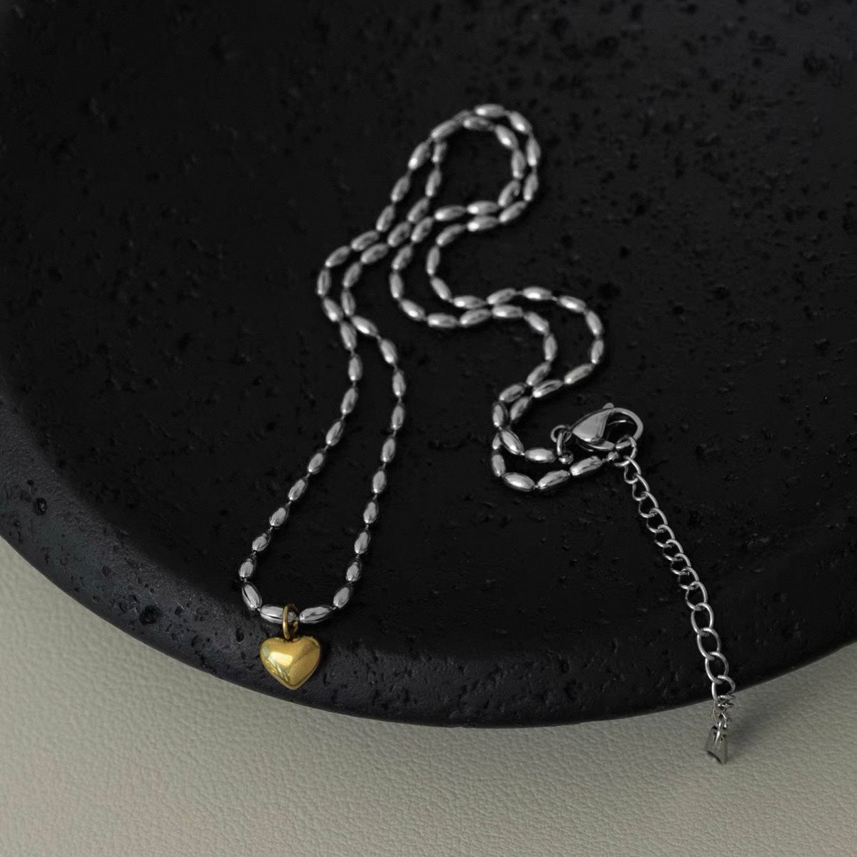 mini heart charm necklace