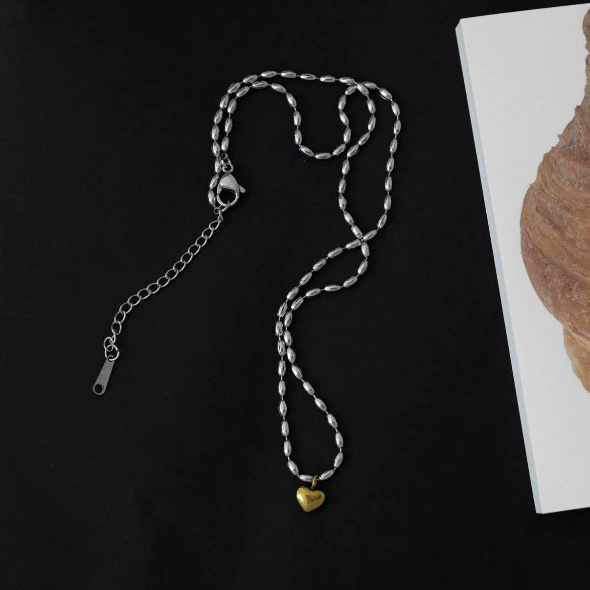 mini heart charm necklace
