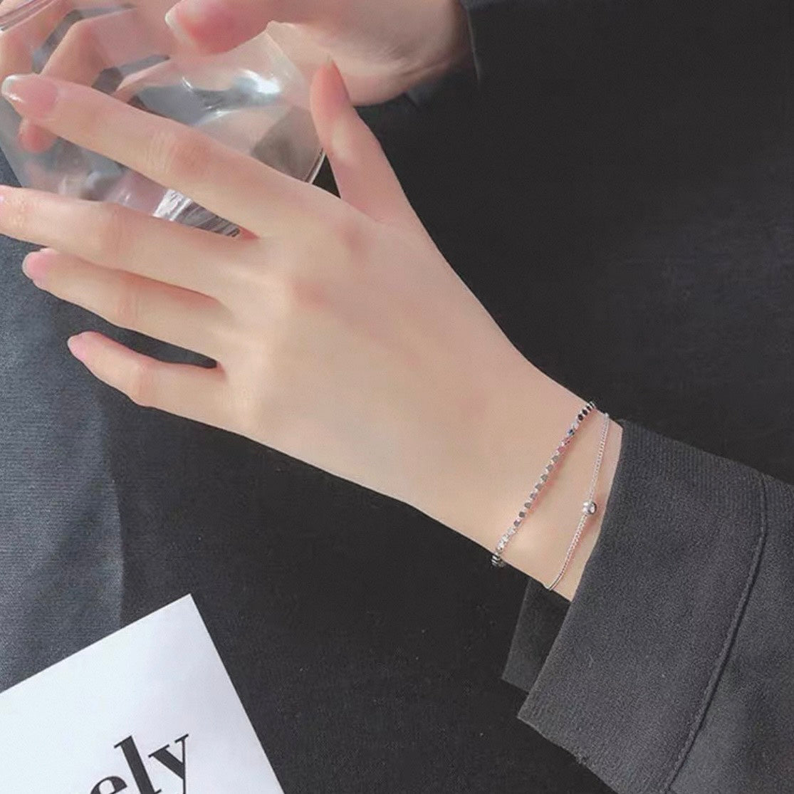 silky dot double bracelet