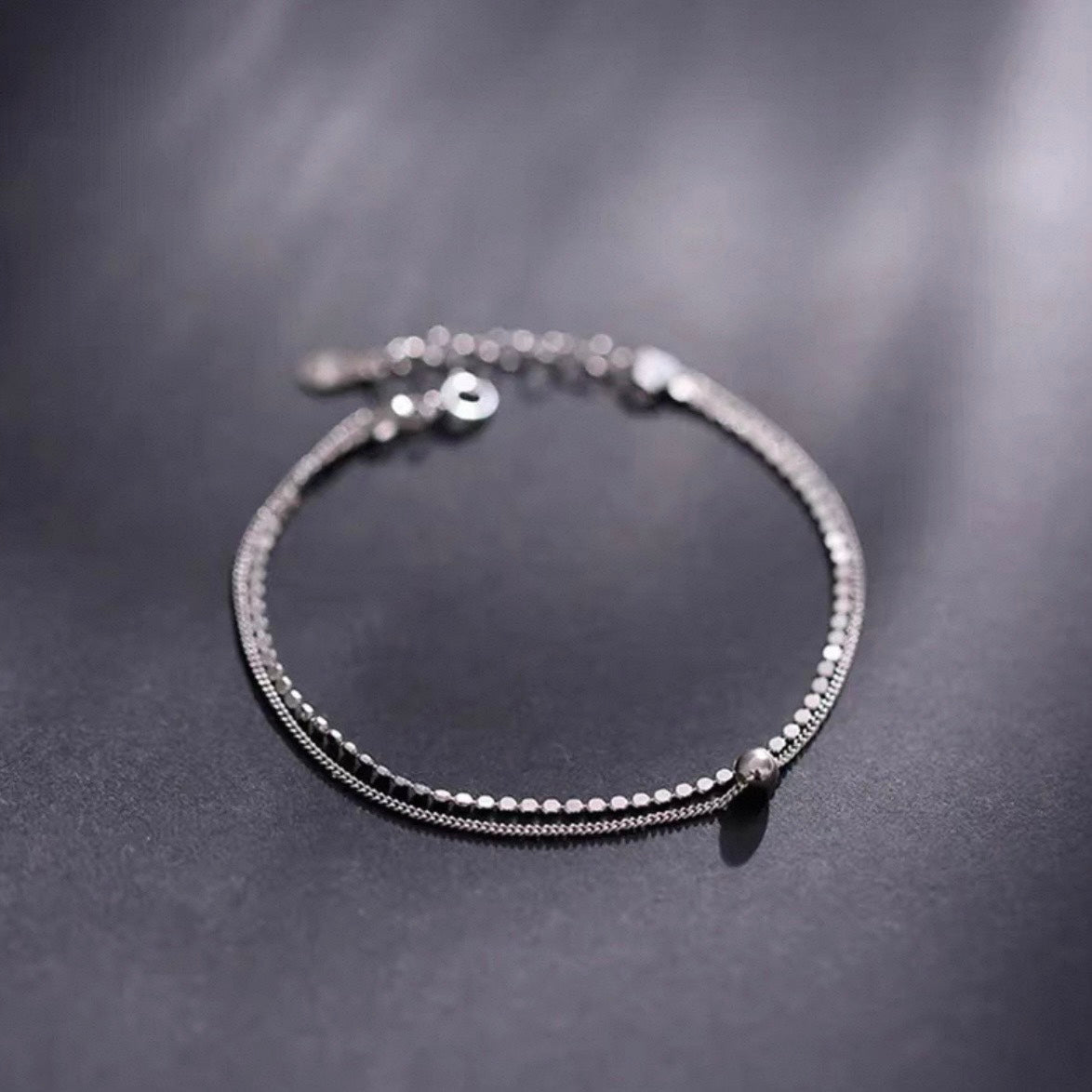 silky dot double bracelet