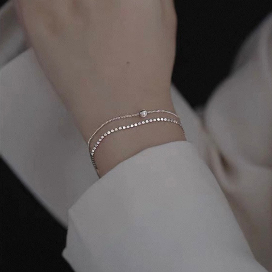 silky dot double bracelet