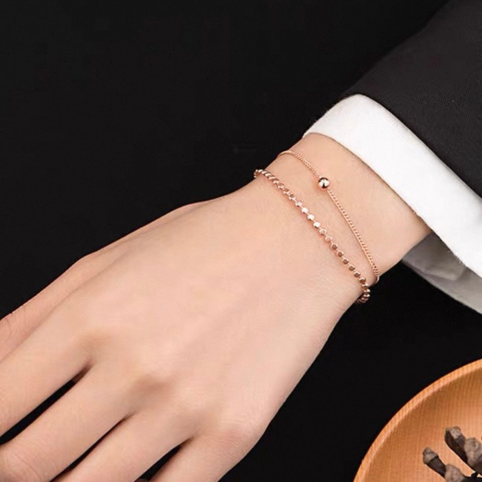 silky dot double bracelet