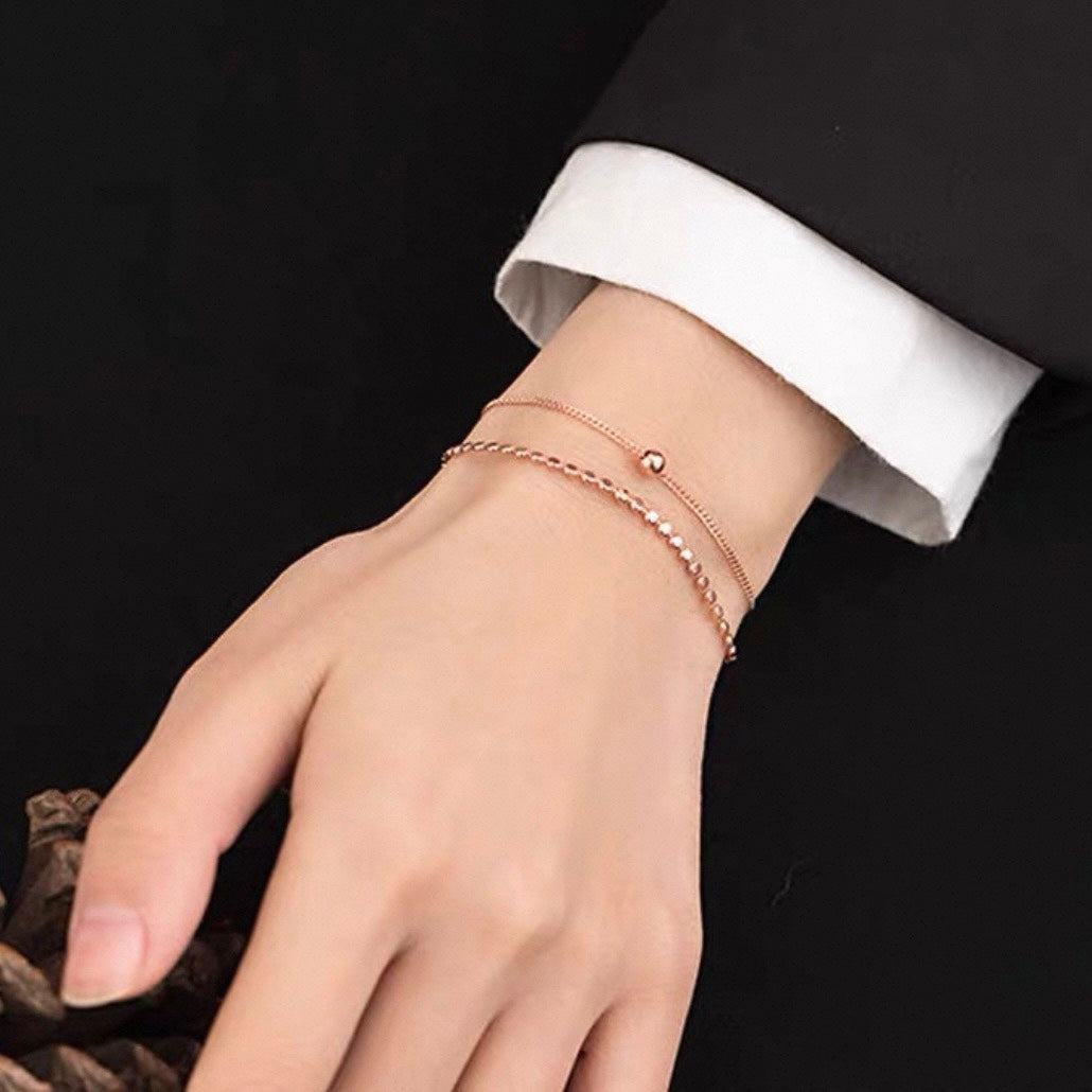 silky dot double bracelet