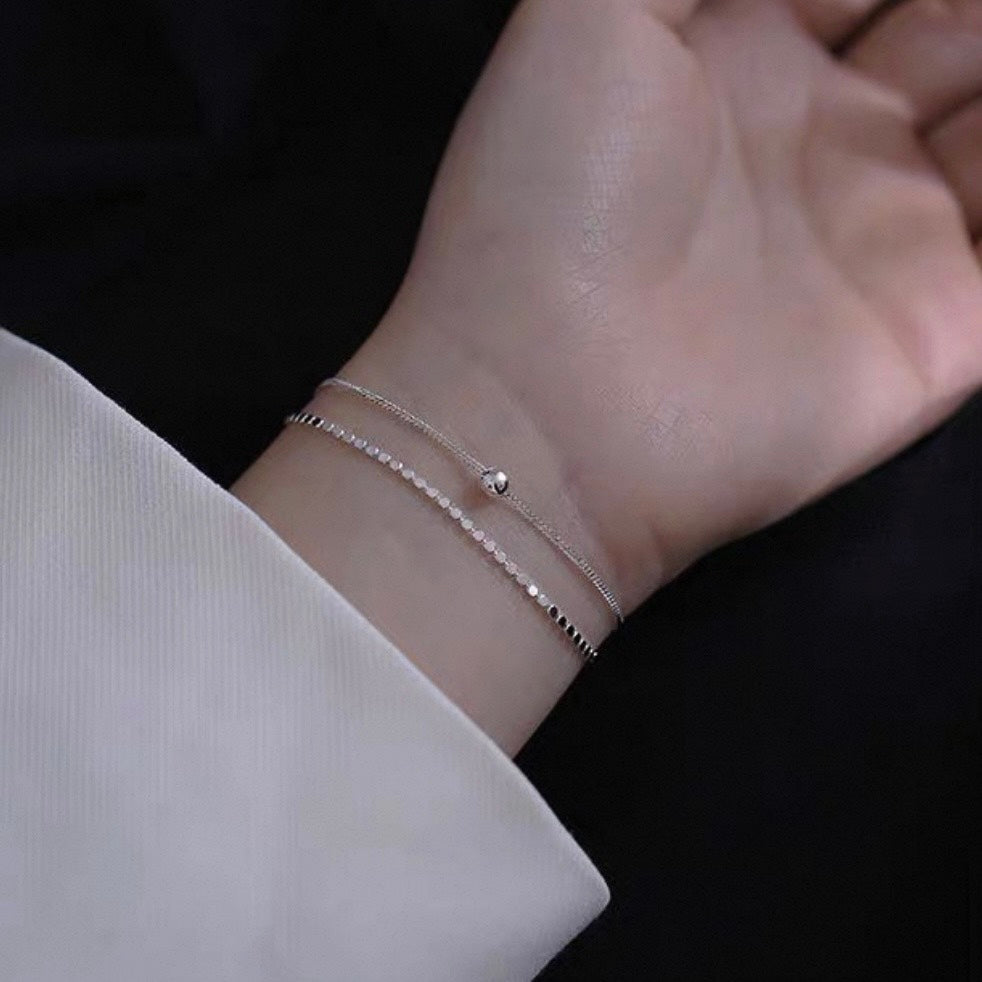 silky dot double bracelet