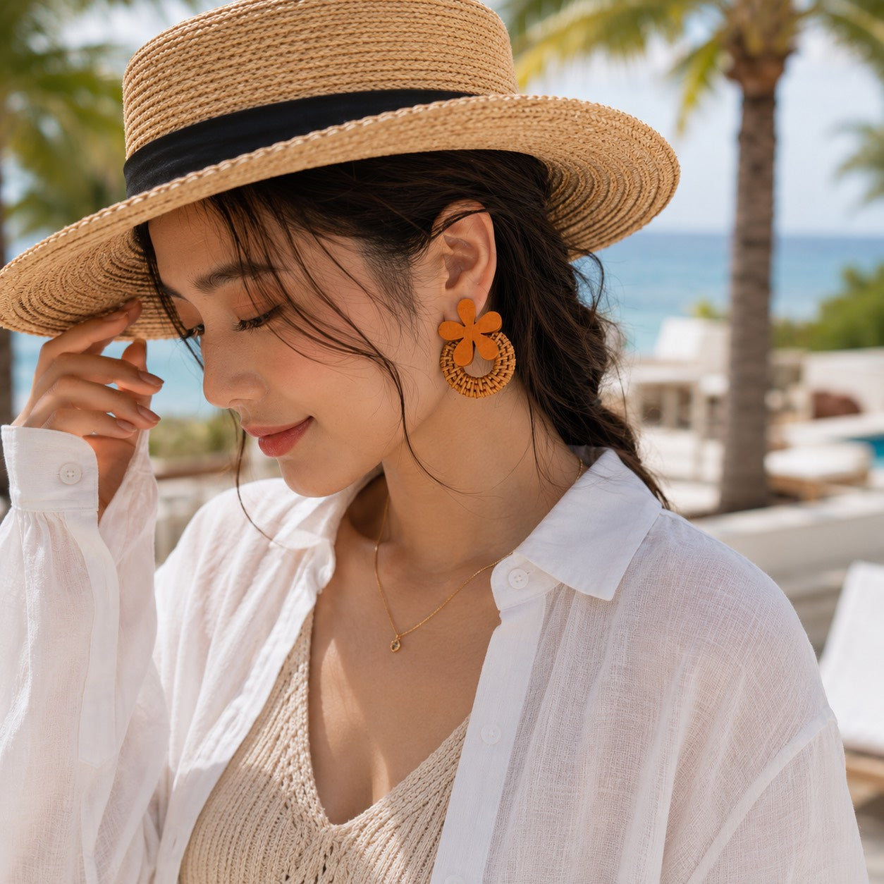 rattan flower pierce