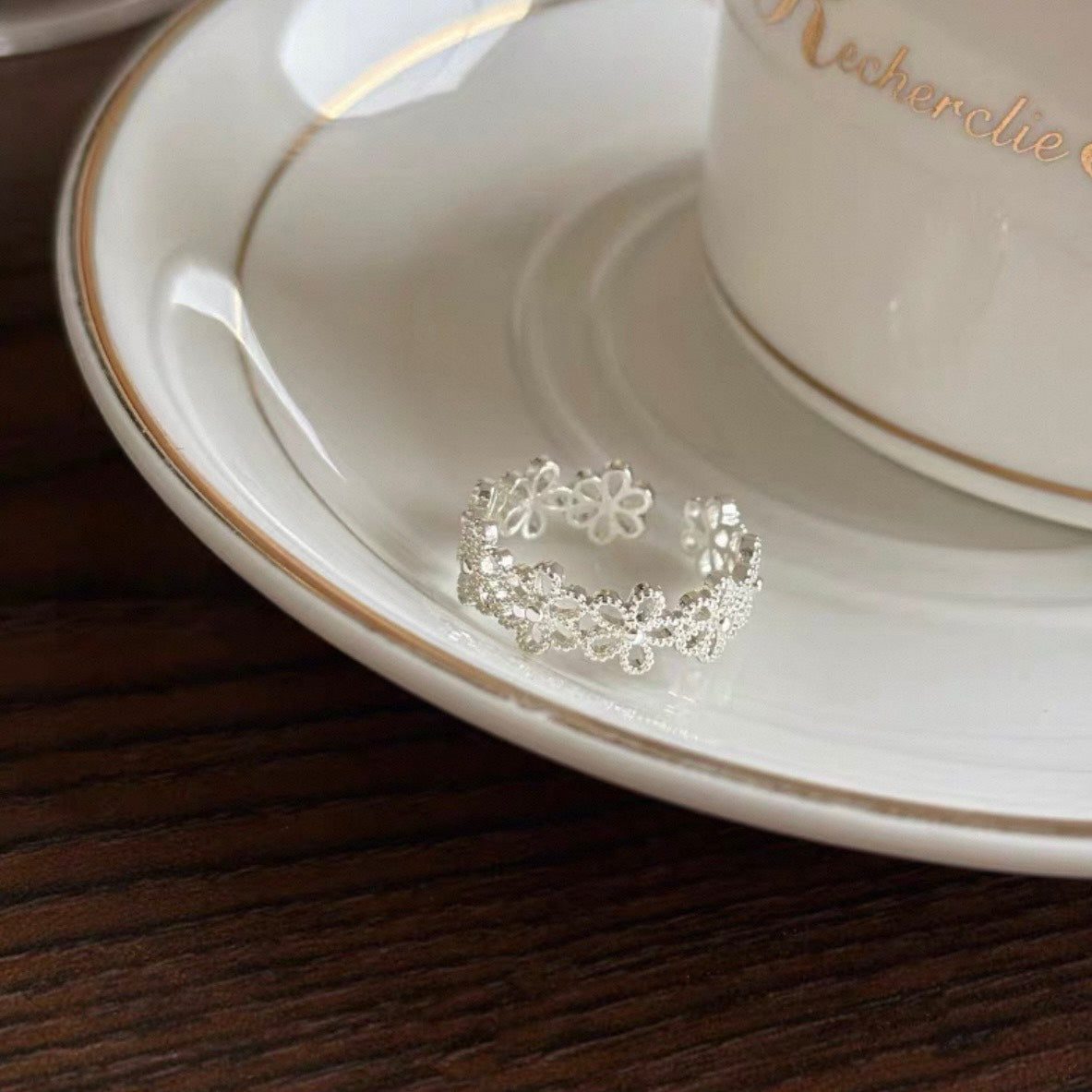 flower lace ring