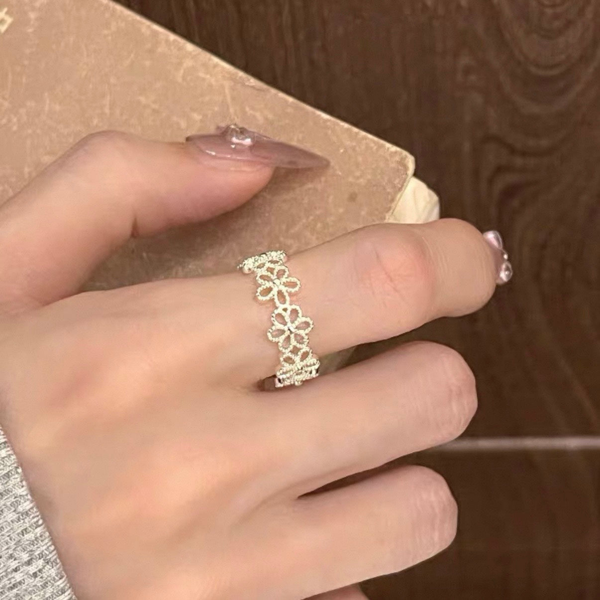 flower lace ring