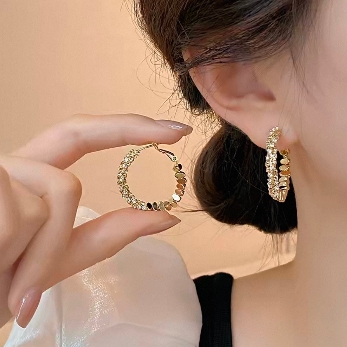 ultra glitter hoop pierce